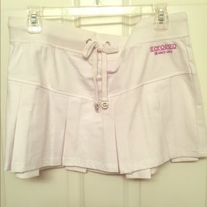 Ecko Red Pleated Mini Skirt (White) NWOT Never Worn